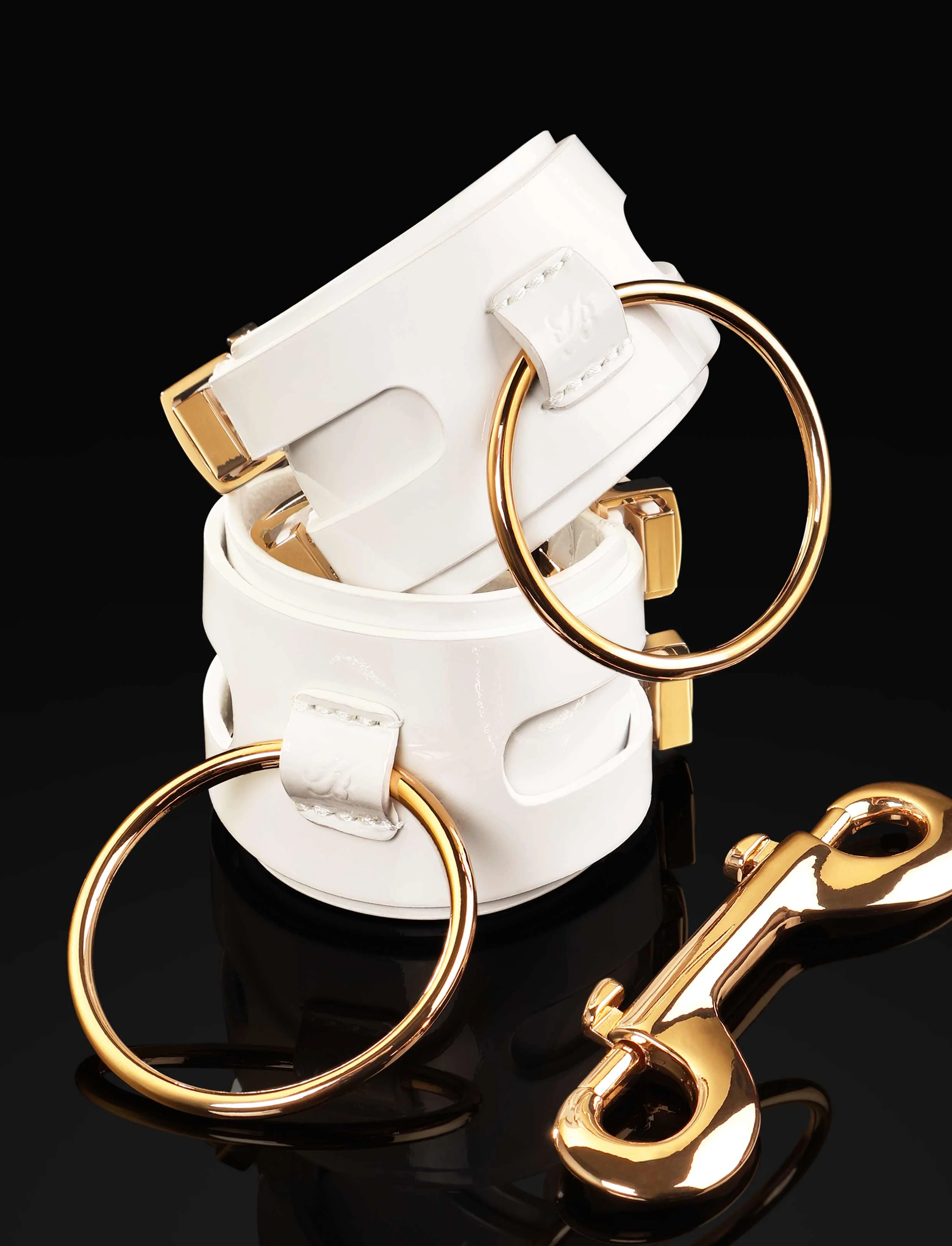 Jasmin White Wrist Cuffs - Image 3