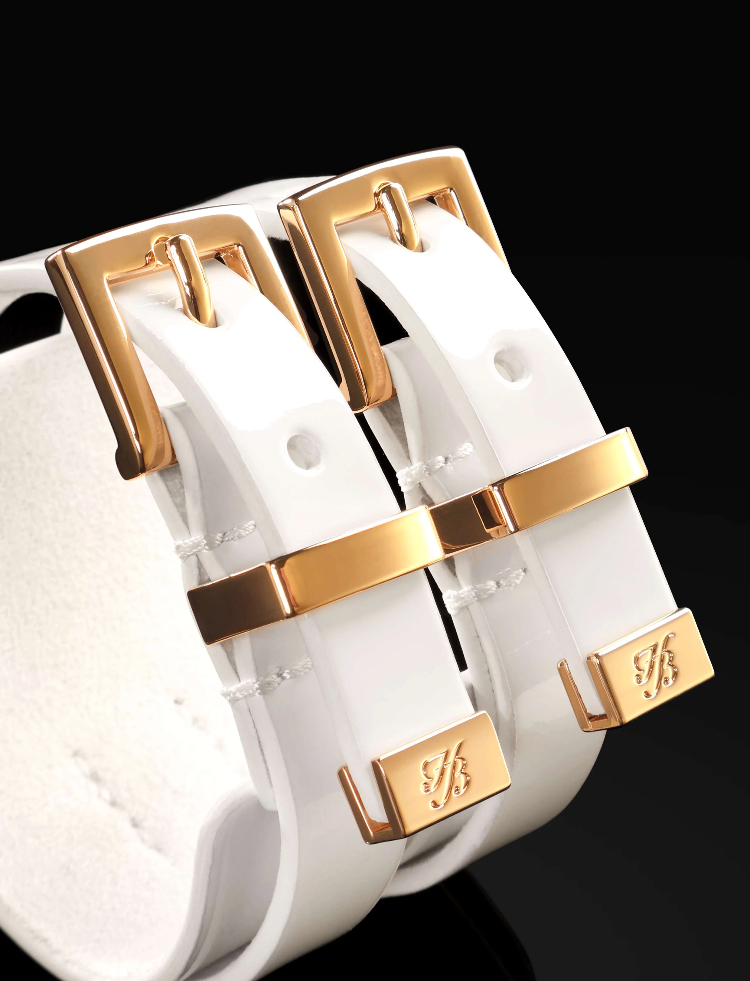 Jasmin White Wrist Cuffs - Image 5